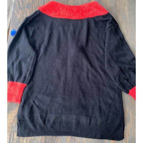 HOLIDAY TIME Ugly Christmas Sweater LLAMA Tassels Embroidered Size L 12-14 - Picture 3 of 4